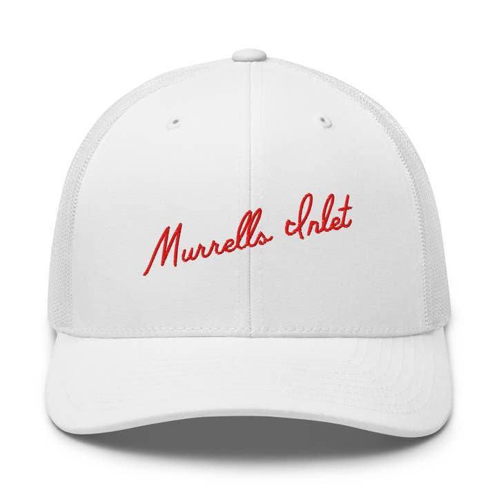 Murrells Inlet South Carolina Embroidered Trucker Hat | Red Thread for wholesale by CRE PYT
