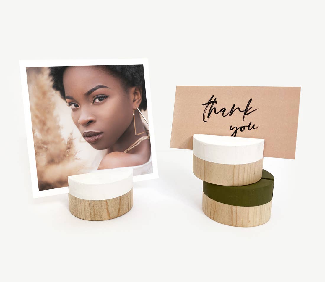 Wooden Objects Co - Wholesale Picture Frame - White Dipped Round Photo Holder2