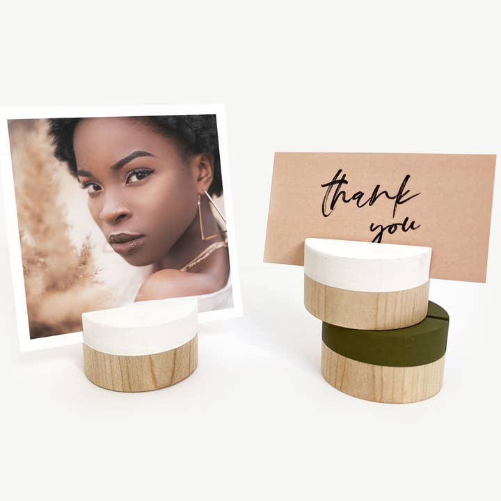 Wooden Objects Co - Wholesale Picture Frame - White Dipped Round Photo Holder2