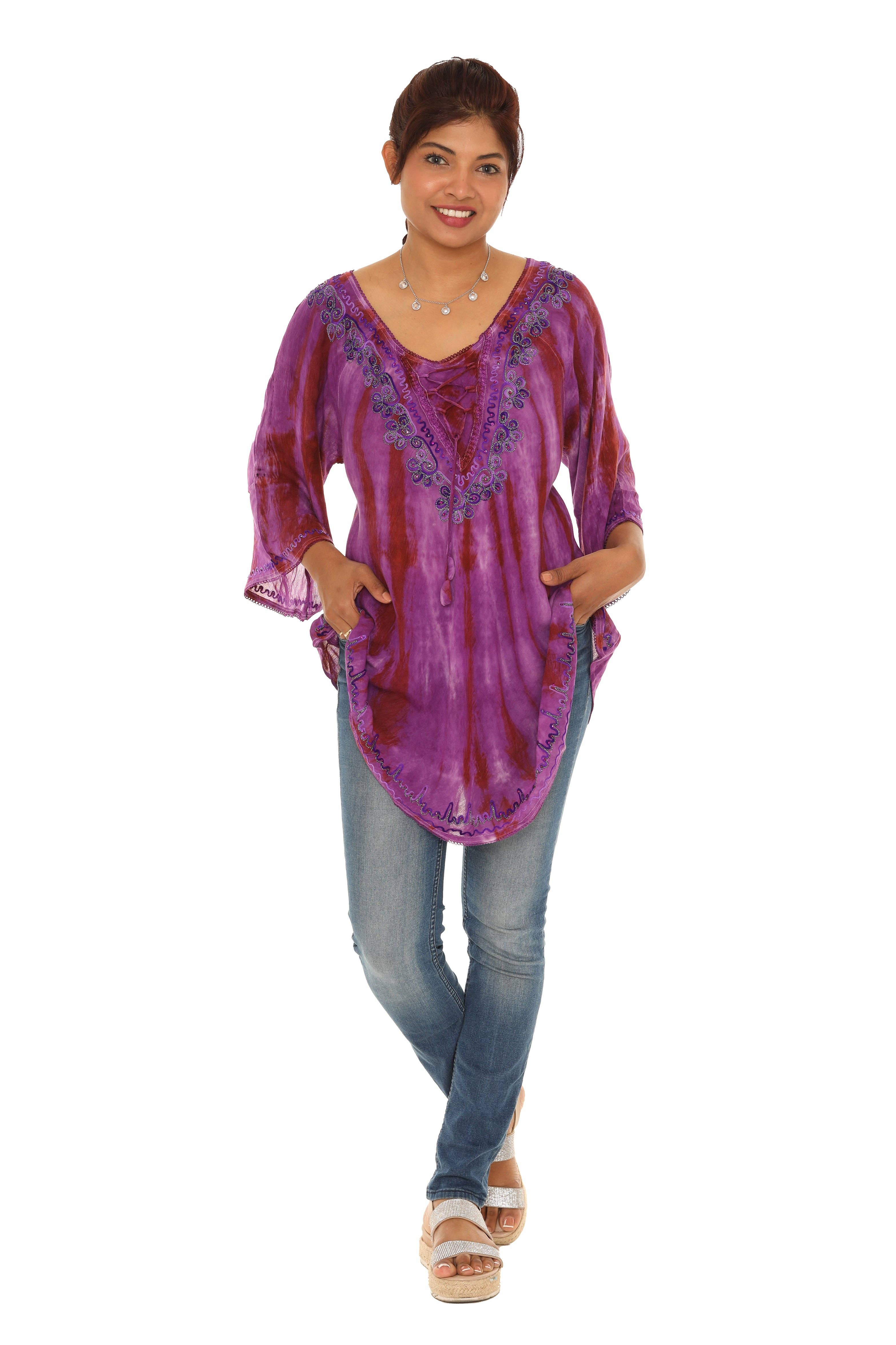 Shoreline Wear. INC – wholesale Tunic – Women’s – Tie-Dye Tiger Print Rayon Tunic9
