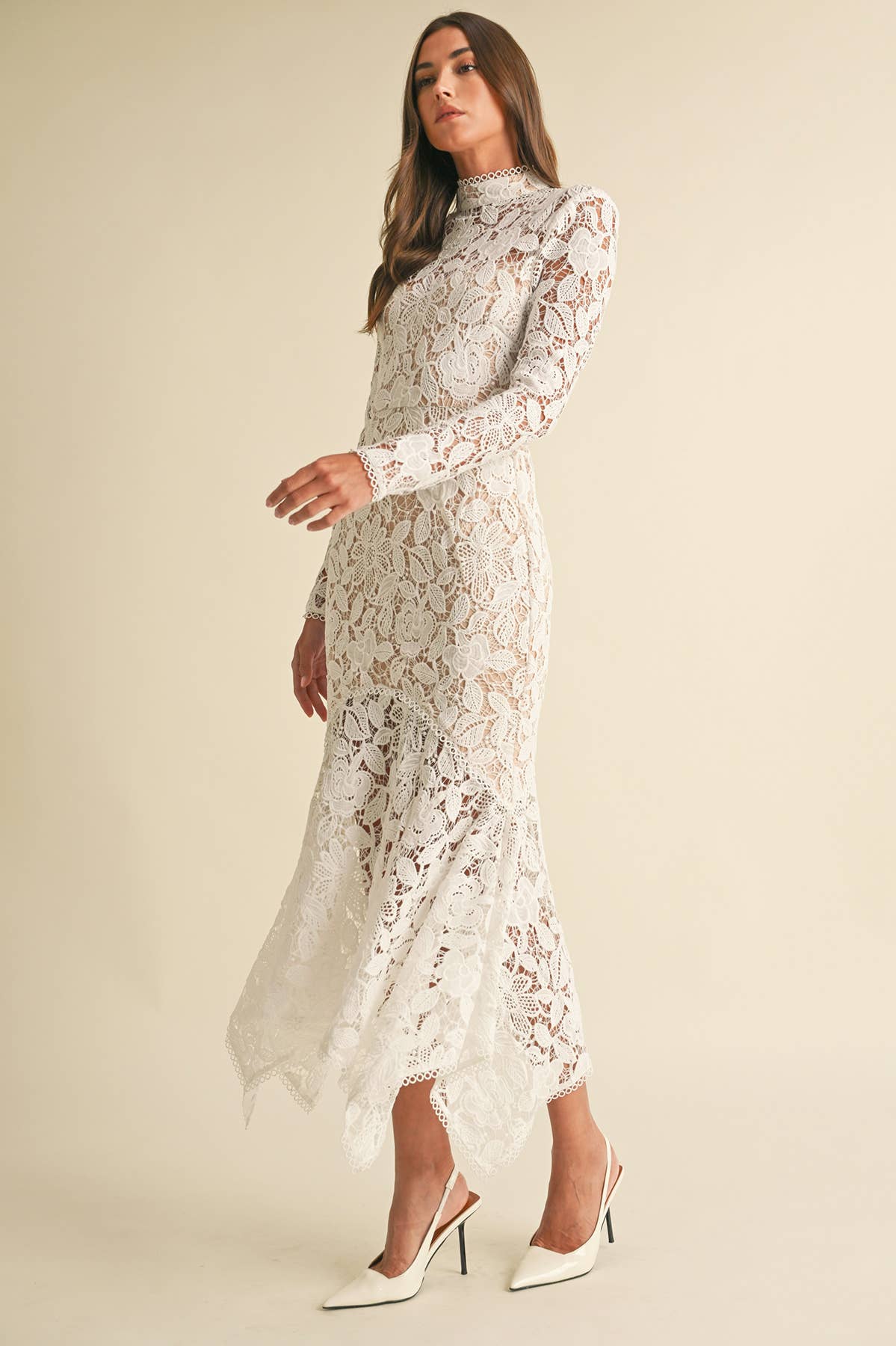 EB LUXE - Wholesale Dress - Women's - LD1654 Floral Bridal Wedding Lace Midi Dress11
