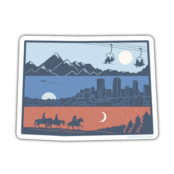 Layers of Colorado Sticker/Magnet for wholesale by Bozz Prints