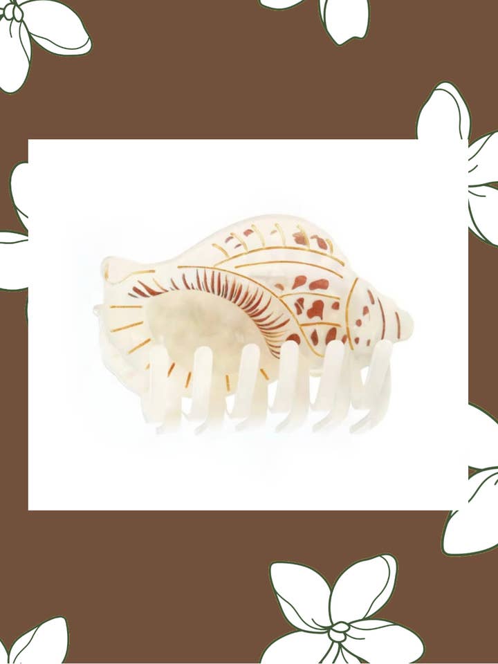 Conch Shell Claw Clip for wholesale by The Coconut Collective