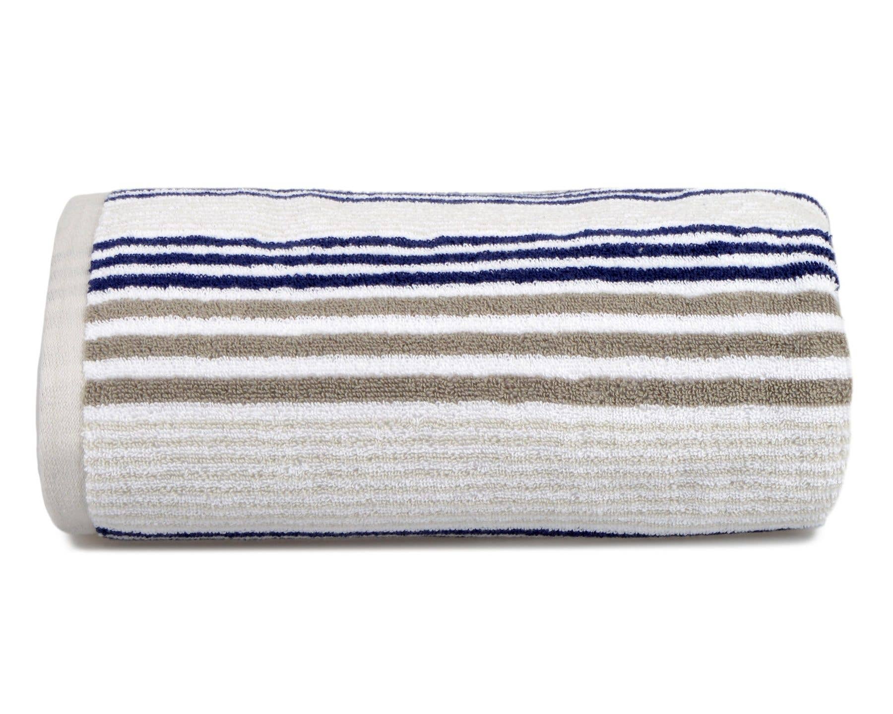 Allure Bath Fashions - Venta al por mayor Toallas de baño - Toallas de baño Merlin a rayas, 100% algodón1