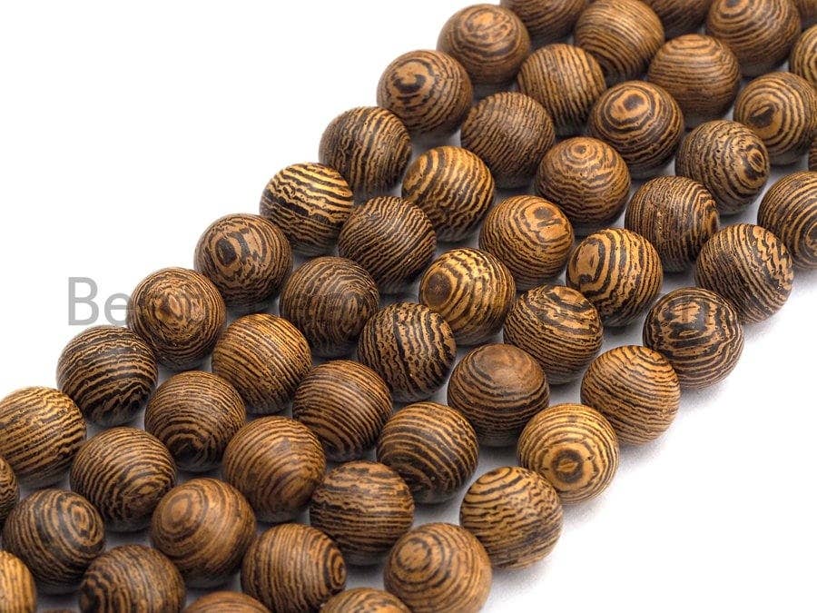 BestBeads&Beyond - Wholesale Beads - Natural Smooth Round Wood beads, 6mm/8mm/10mm/12mm Natural Brown Wood beads, Natural  Wood Grain Beads, 15.5inch strand,SKU#U4672