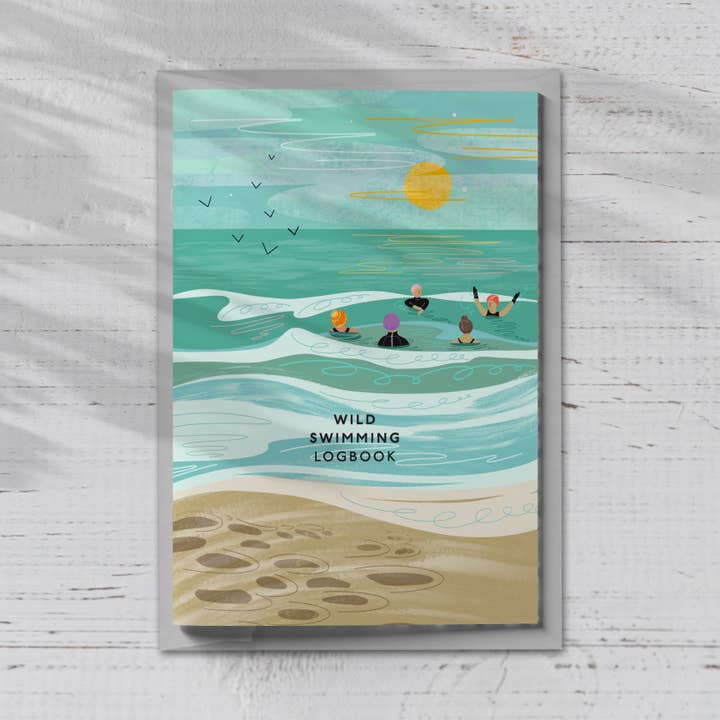 Onneke - Wholesale Notebook - Wild swimming logbook into the sea we go sea swimming notes0