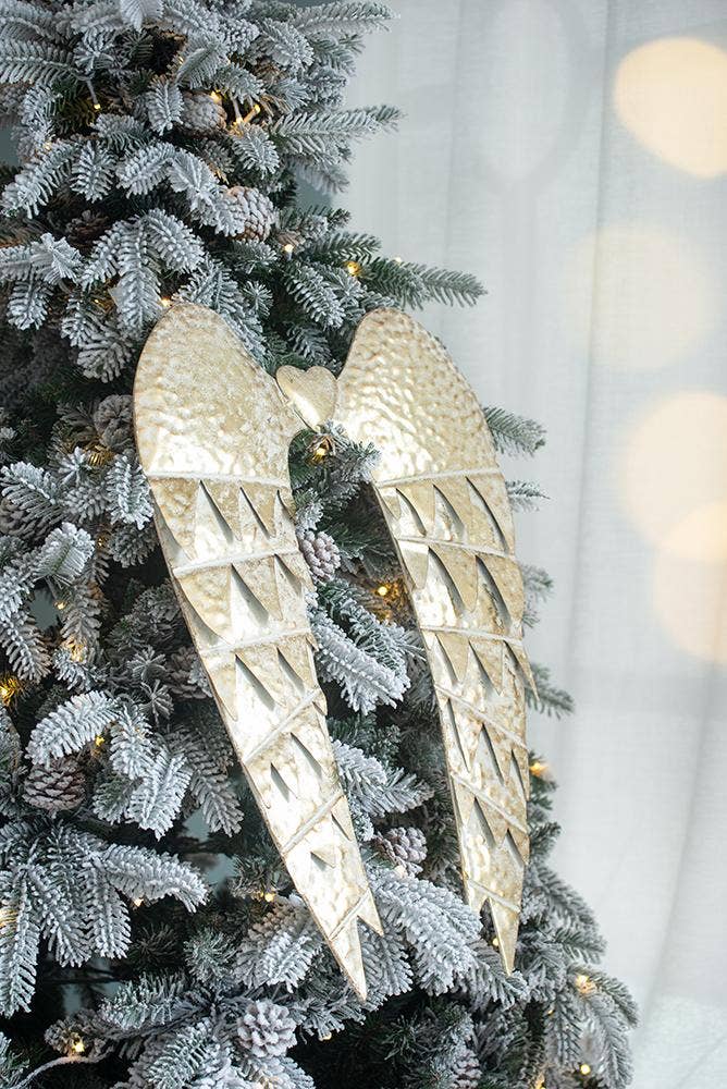 A&B Home Group Inc. - Wholesale Christmas Decoration - 15.7x1.5x24.5" Golden Angel Wings Ornament3
