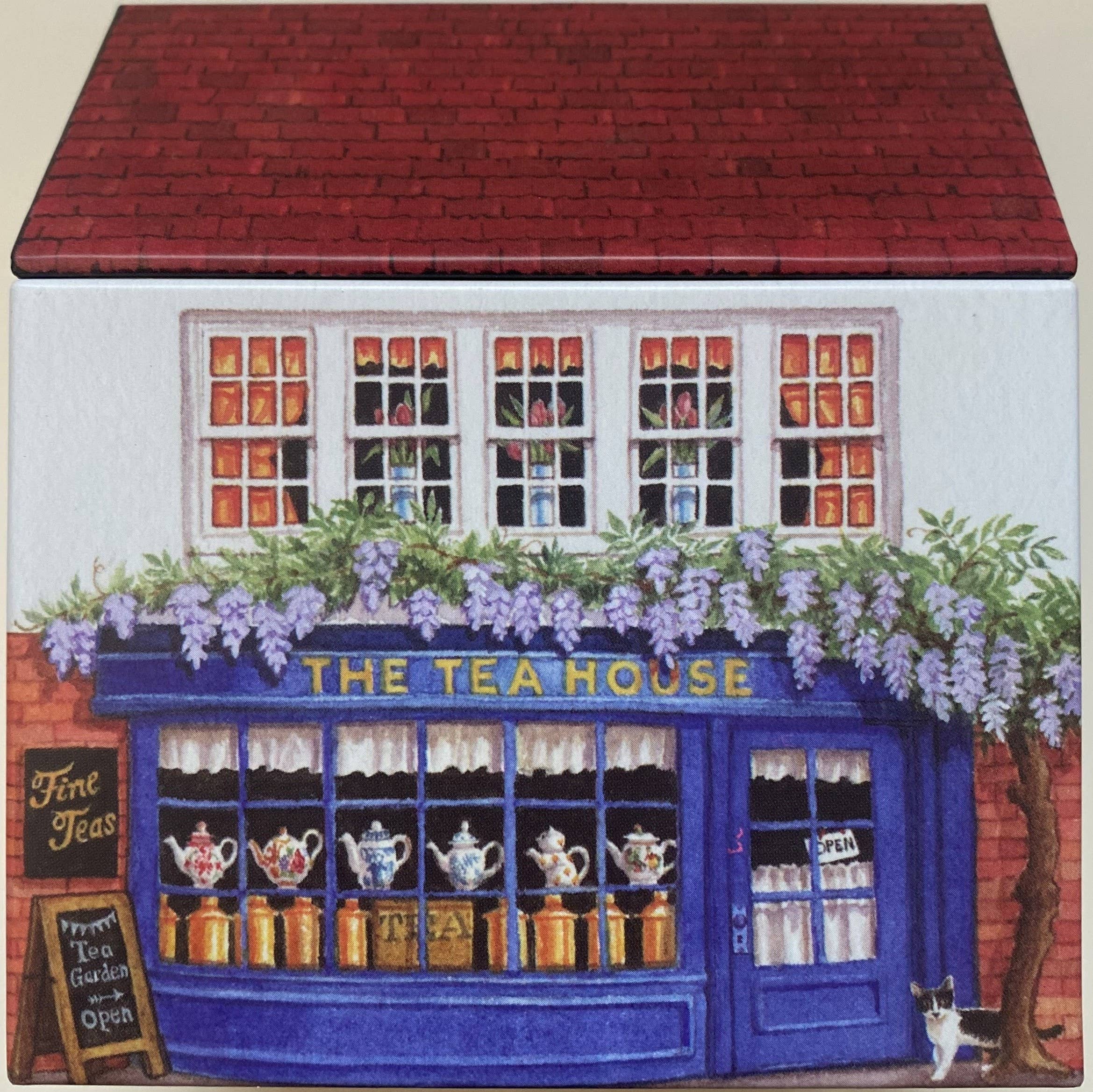 Tin Treats – wholesale Decorative box – Dana Kubick - Small Tea Shop Tin with English Breakfast Tea2