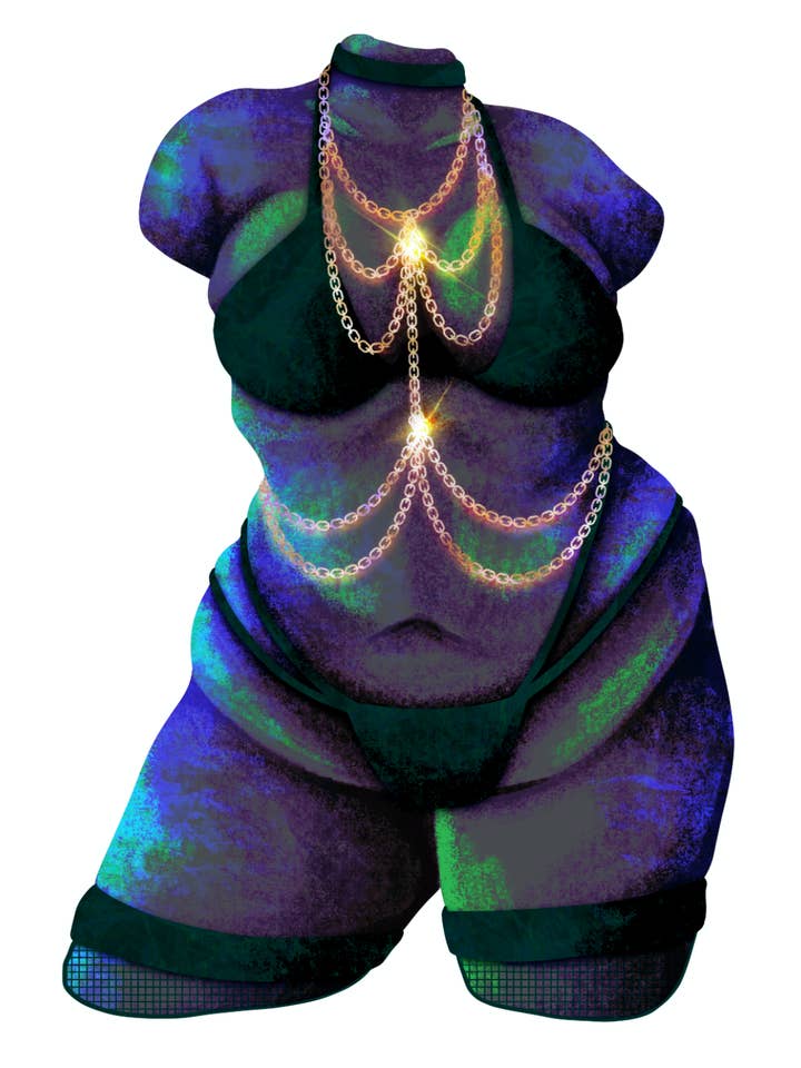 Lady Amelia Body Positivitet Glänsande Vinyl Klistermärke för wholesale av Lil Biscuits Design