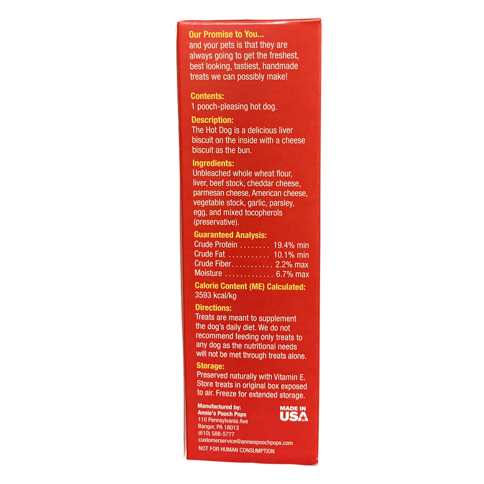 Annie's Pooch Pops - Wholesale Pet Treats - Dog - Annie's Hotdog3