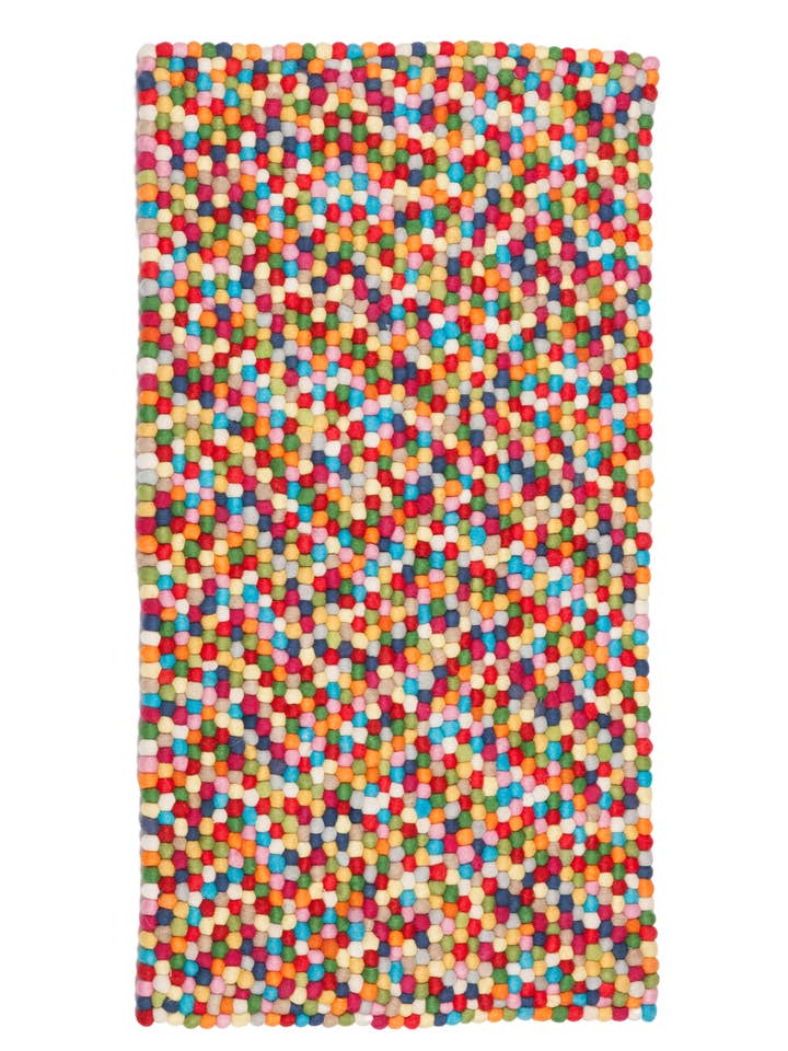 Handgemaakt veelkleurig balkleed van wolvilt voor wholesale door Intertrade s.a