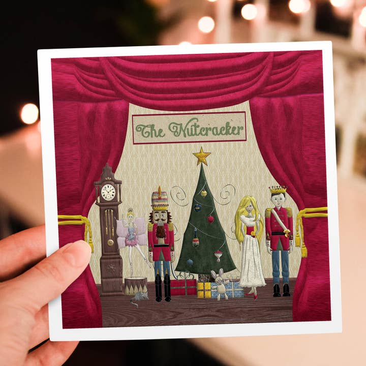 3dRose - Wholesale Everyday greeting card - 3dRose, Nutcracker Prince, Sugar Plum Fairy, Mouse King, Snow Queen, Clock , Greeting Card5