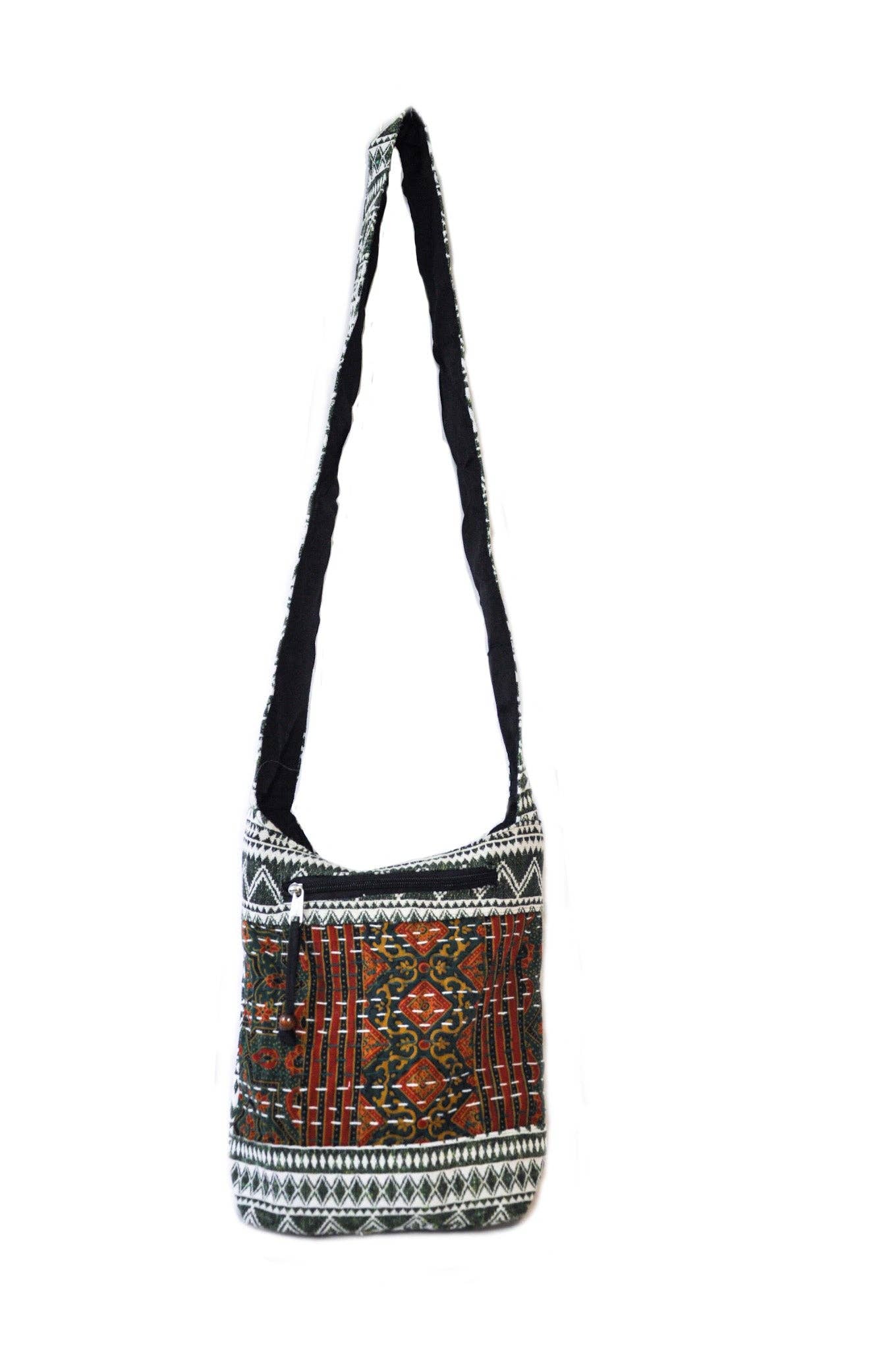 Zumki - Wholesale Crossbody Bag - Women's - Holly Cotton Kantha Stitch Crossbody7