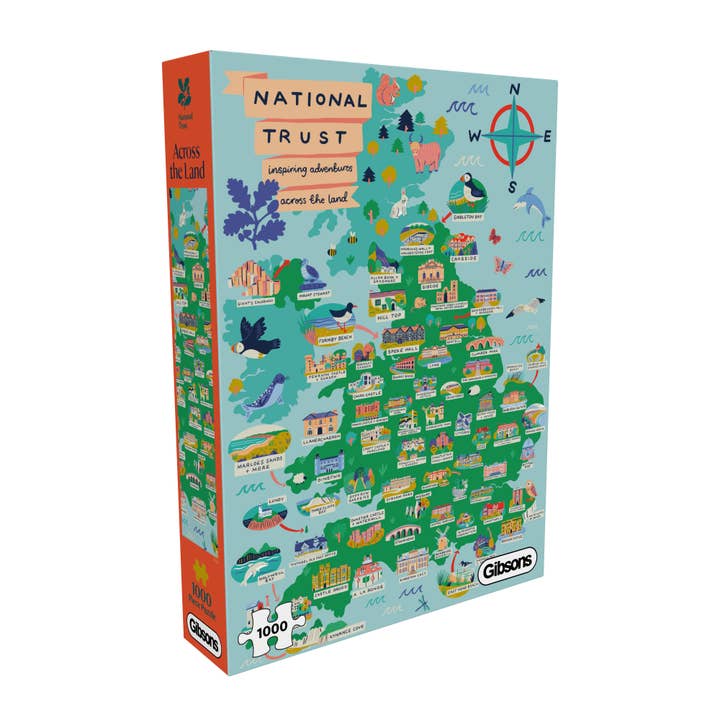 National Trust: Across the Land 1000 Piece Jigsaw Puzzle for wholesale by Gibsons Games Ltd