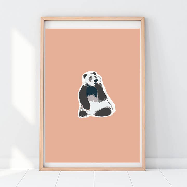 Munching Panda Print for wholesale by Eve Broadhurst