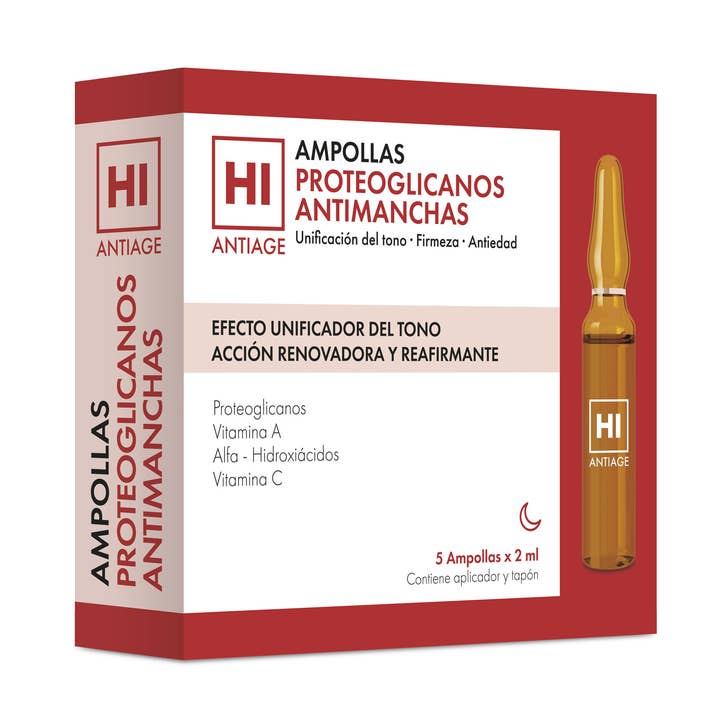 AMPOLLAS PROTEOGLICANOS ANTIMANCHAS HI ANTIAGE(5 uds x 2ml) para venta al por mayor de Avance Cosmetic