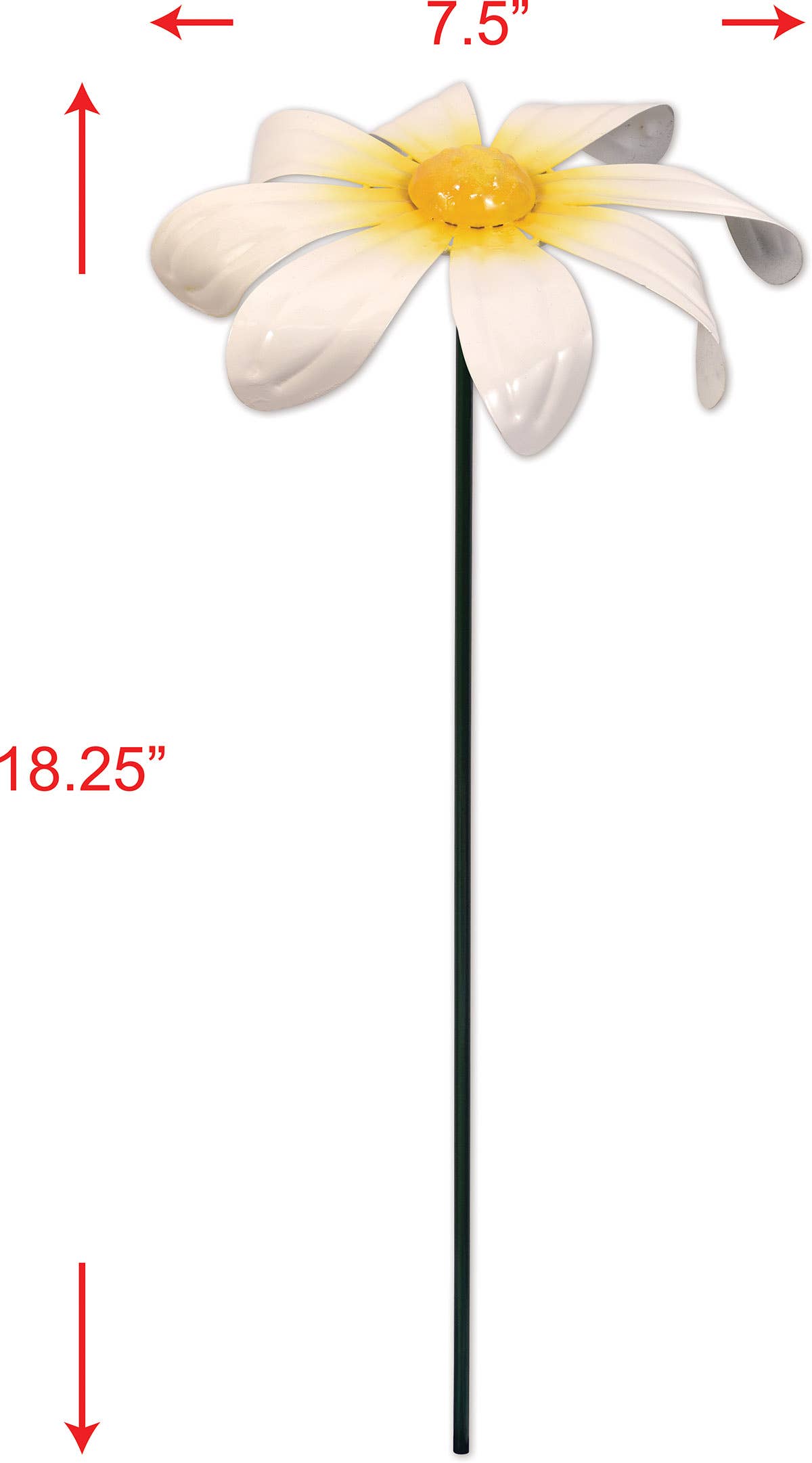 Sunset Vista Designs - Venta al por mayor Molinillos de viento - Spinner pequeño con margarita blanca1