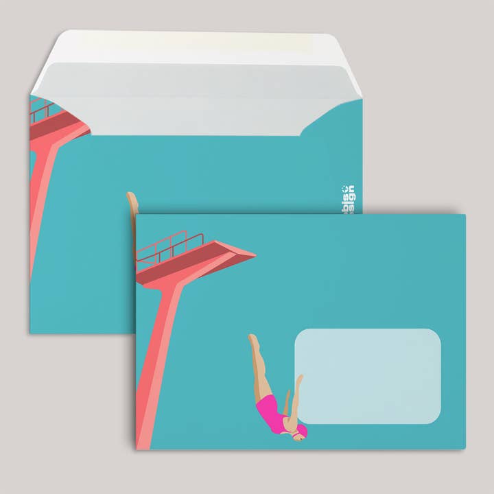 envelope - neon style - diver for wholesale by nobis design