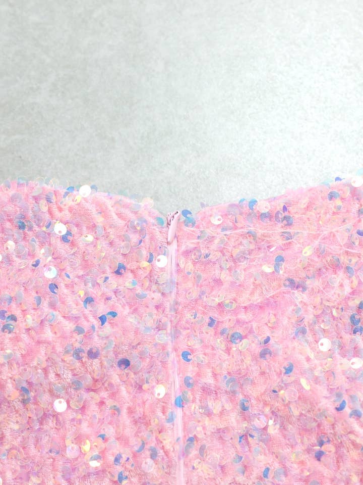 Ellie and Mila - Venta al por mayor Vestido - Niños - Vestido rosa con lentejuelas11