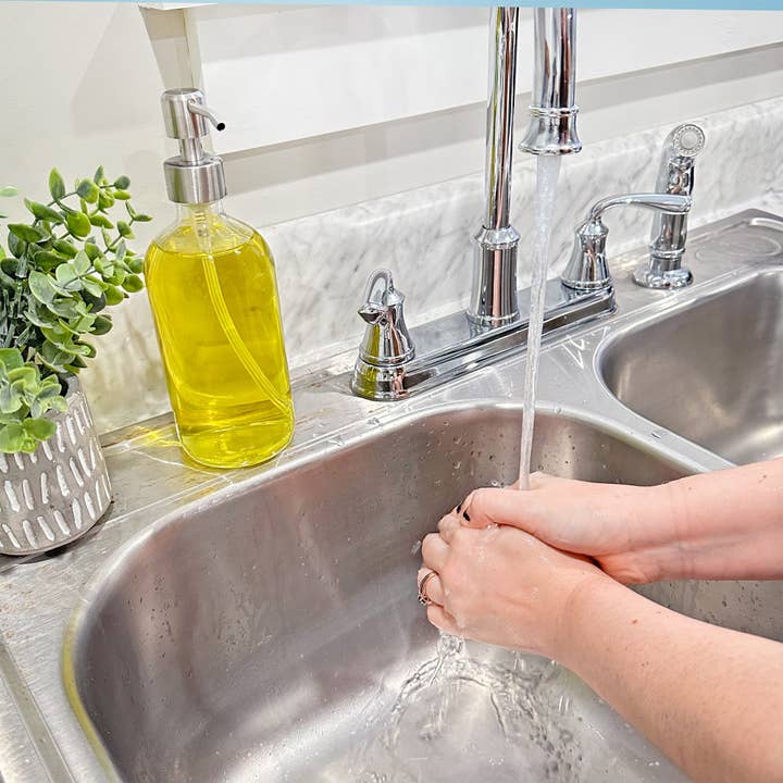 Kurated Korner - Wholesale Soap Dispenser - Cornucopia 16oz Glass Bottles w/ Stainless Steel Pumps (2pk)9