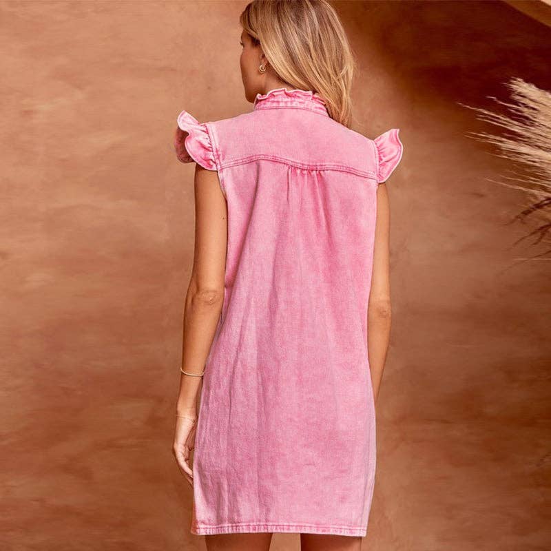 lilyandlaceboutique - Wholesale Jurk - Dames - Populaire denim gewassen distressed jurk4