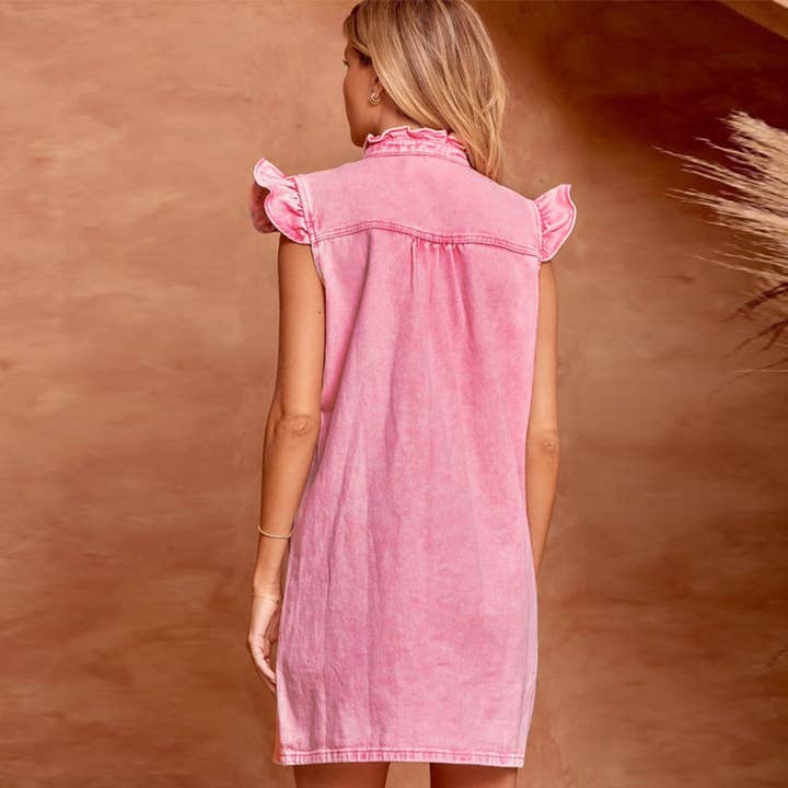 lilyandlaceboutique - Wholesale Jurk - Dames - Populaire denim gewassen distressed jurk4