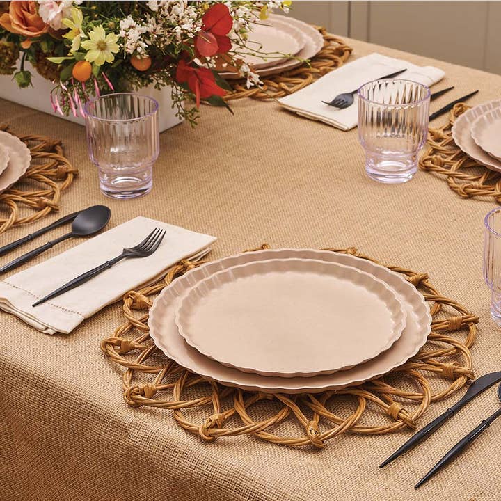 Sophistiplate - Wholesale Assorted cutlery set - All Black Bella Assorted Plastic Cutlery/24pc, Service for 86