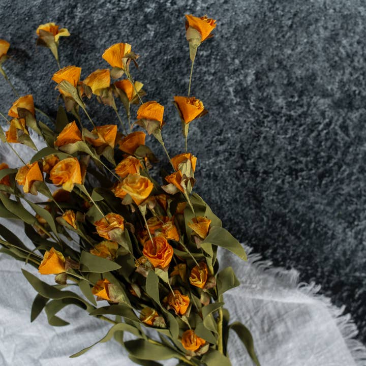 Ragon House – wholesale Artificial flowers – 22.5" ORANGE WILDFLOWER BUSH