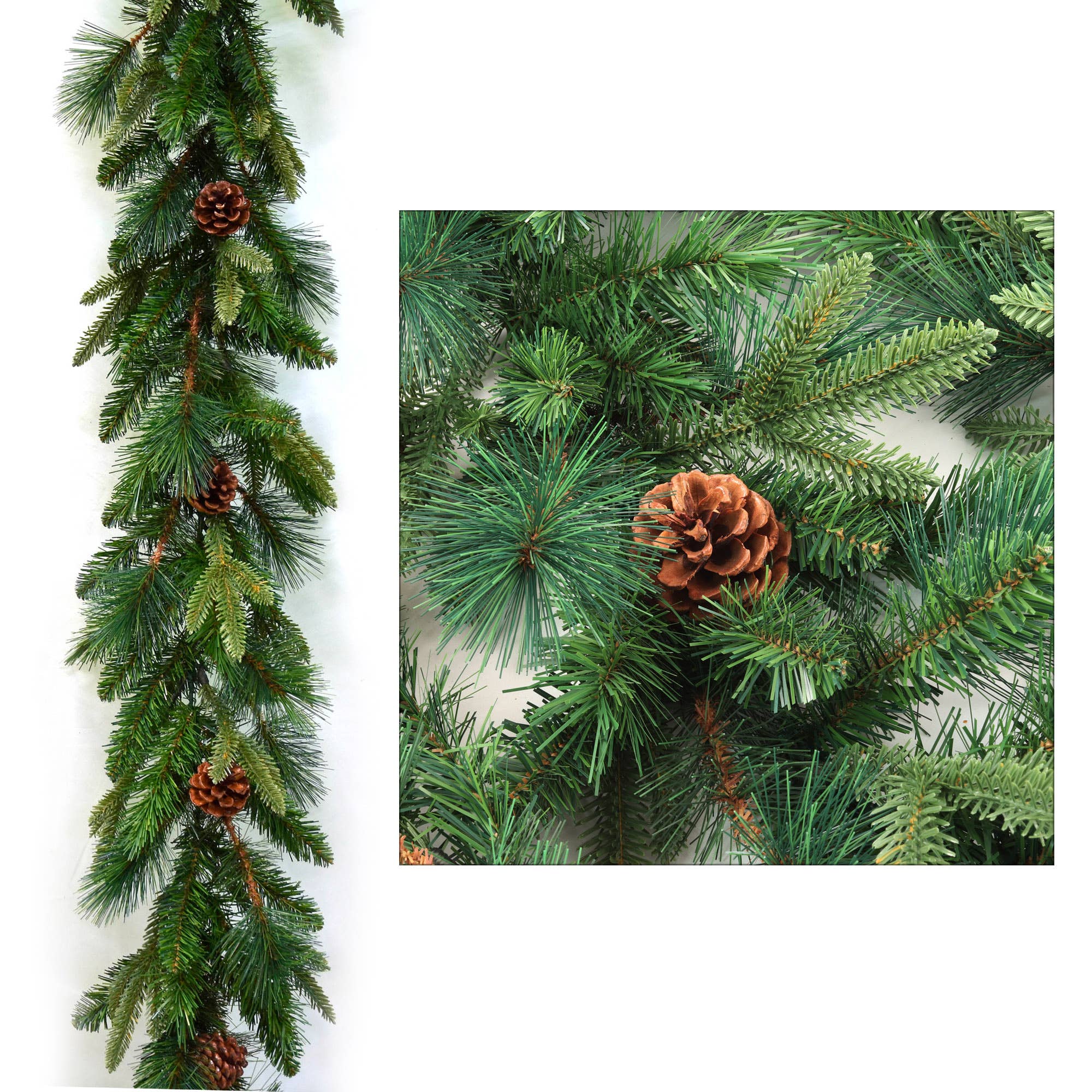 Larksilk - Wholesale Bunting/Garland - 9' Lifelike Angel Pine Christmas Garland, 228 Realistic Tips1