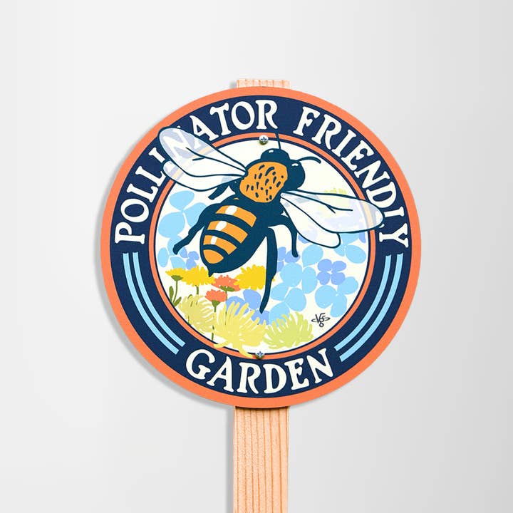 Wirtheim Poster Arts LLC - Wholesale Outdoor Sign - Bee Pollinator Friendly - Yard and Garden Sign