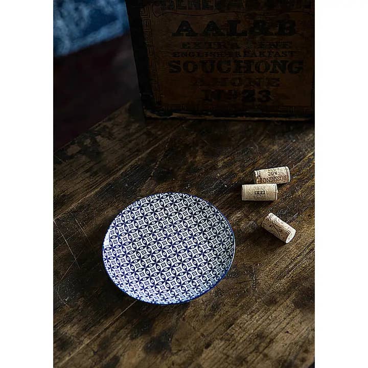 Blue and White Round Plate - I for wholesale by Vagabond Vintage