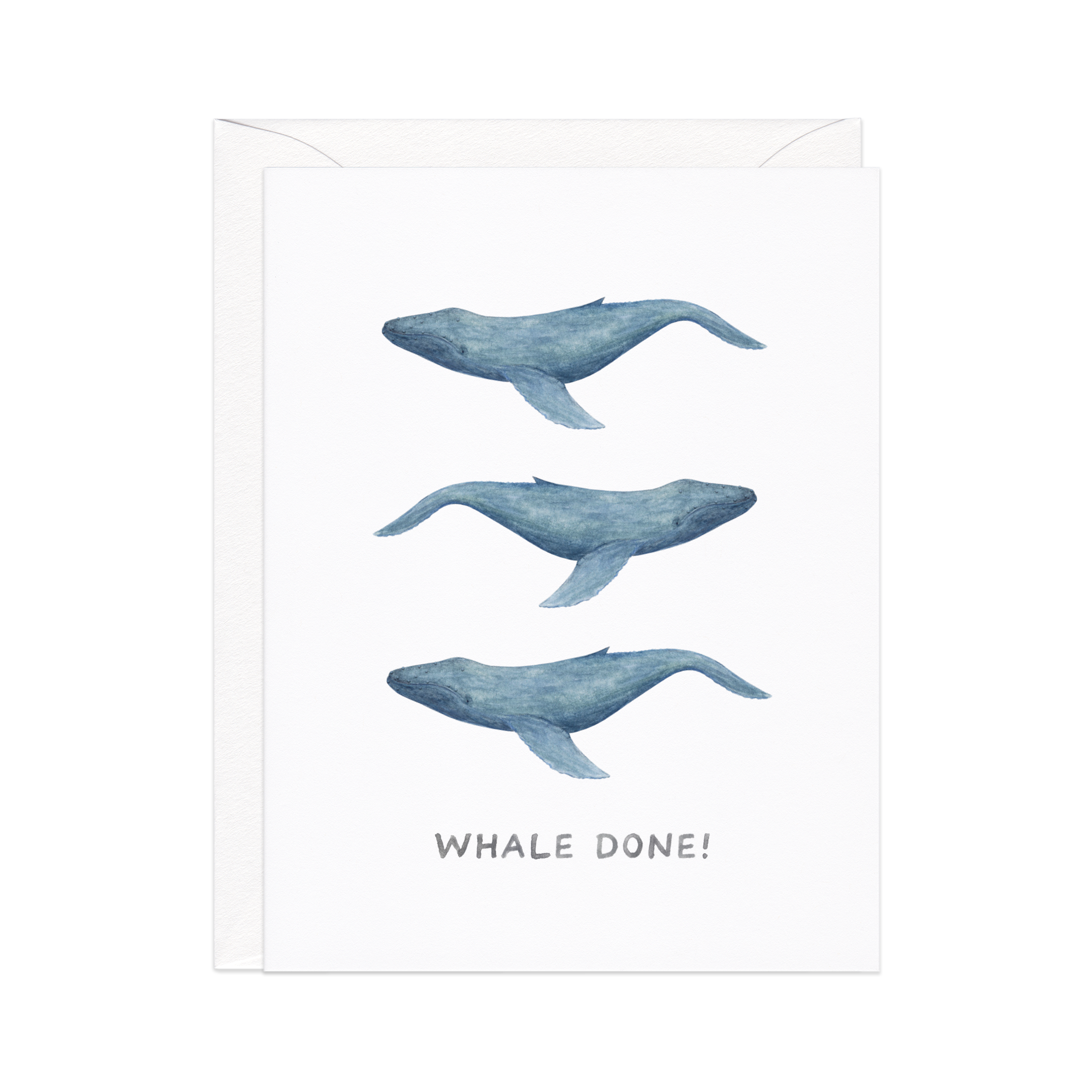 Amy Zhang - Vendita all'ingrosso Biglietto di congratulazioni - Whale Done — Coastal Animal Pun Biglietto di congratulazioni1