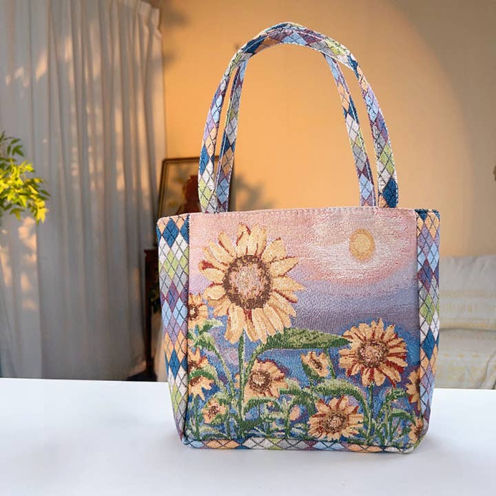 Funkyrel® Atzbranding Limited - Wholesale Tote bag – Women's - Cosbai - Geometric Lace Botanical & Animal Canvas Tote2