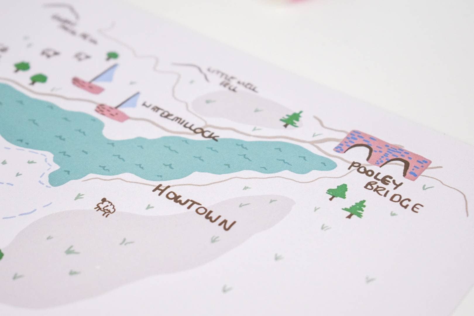 Mads Illustration – wholesale Map – Ullswater, The Lake District, illustrated map8