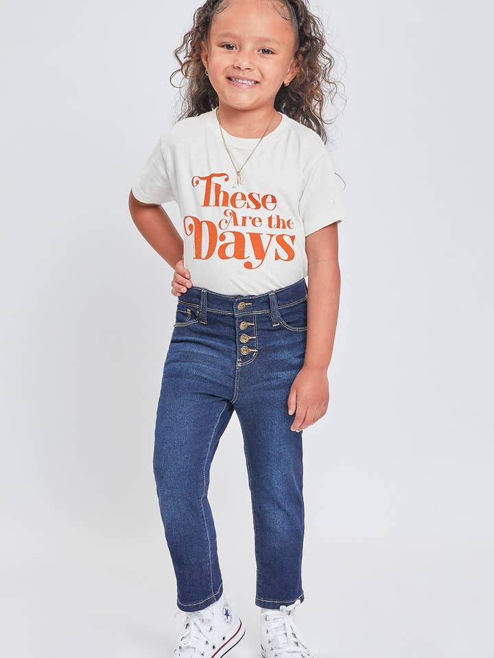 Baby Girl Basic Exposed Button Skinny Jean-BP232741 for wholesale by YMI