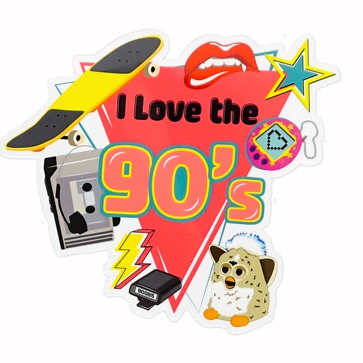 Brain Shudder Studio - Wholesale Sticker - I Love the 90's Sticker