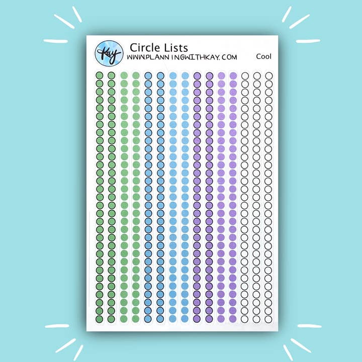 Circle Lists for wholesale by Planning With Kay