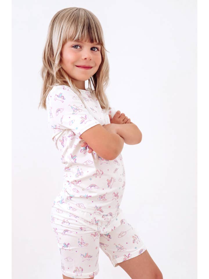 Bellabu Bear - Wholesale Sleepwear Set - Kids - Unicorn Bamboo Kids Short Set