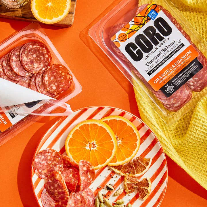 Coro Foods - Wholesale Salami - Sliced Pack Uncured Orange Cardamom4