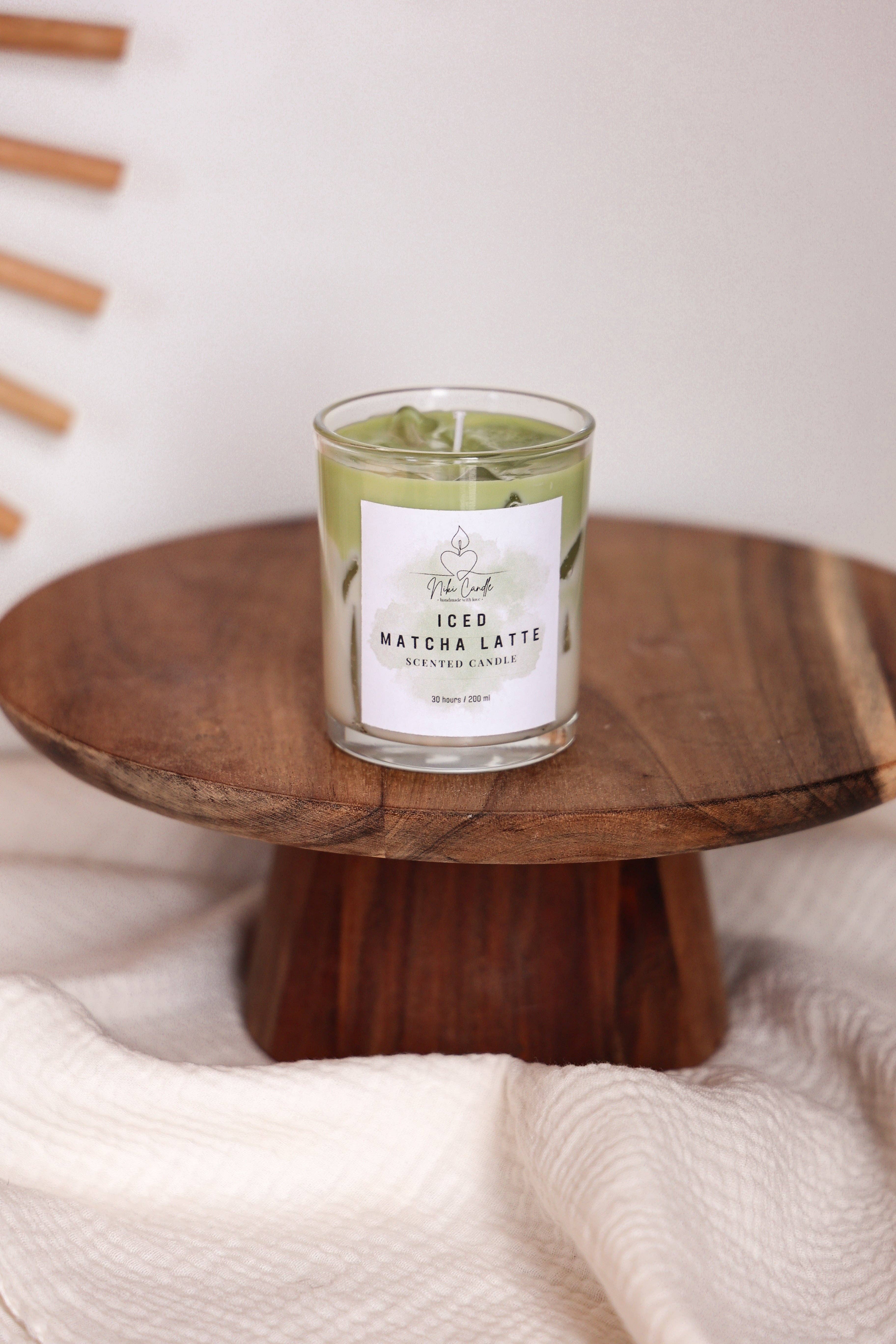 Niki Candle - Vente Bougie en bocal - Bougie parfumée soja Iced Matcha Latte1