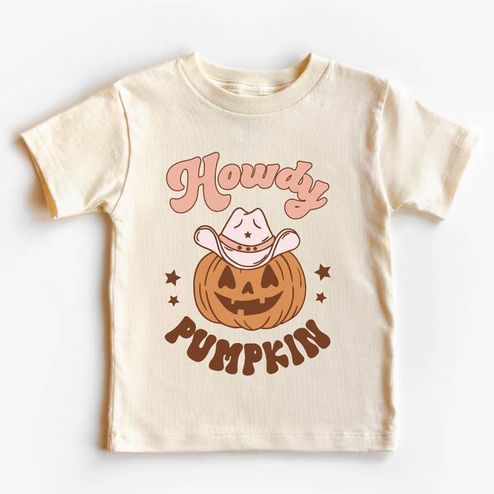 Kids Halloween Shirt Howdy Pumpkin Graphic Tee For Toddler for wholesale by P E T I T R U E