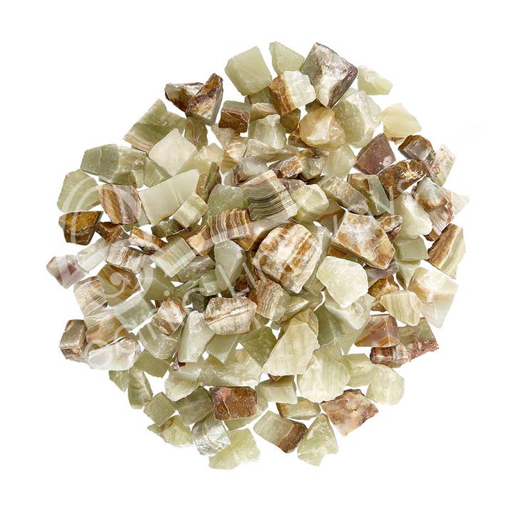 Oceanic Linkways Inc - Vendita all'ingrosso Pietra/cristallo spirituale - RUVIDO - ONICE, VERDE 1-2,5" (KG)