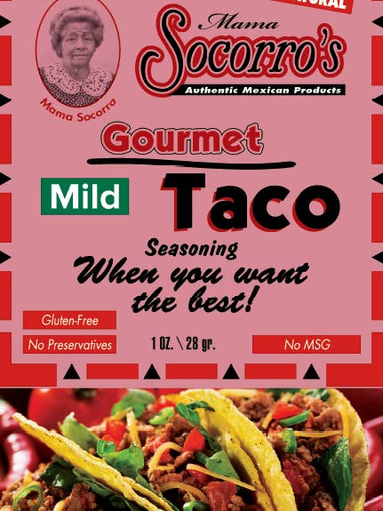 Mama Socorro's Mild Taco Seasoning 2/12 Pack for wholesale by Mama Socorro's