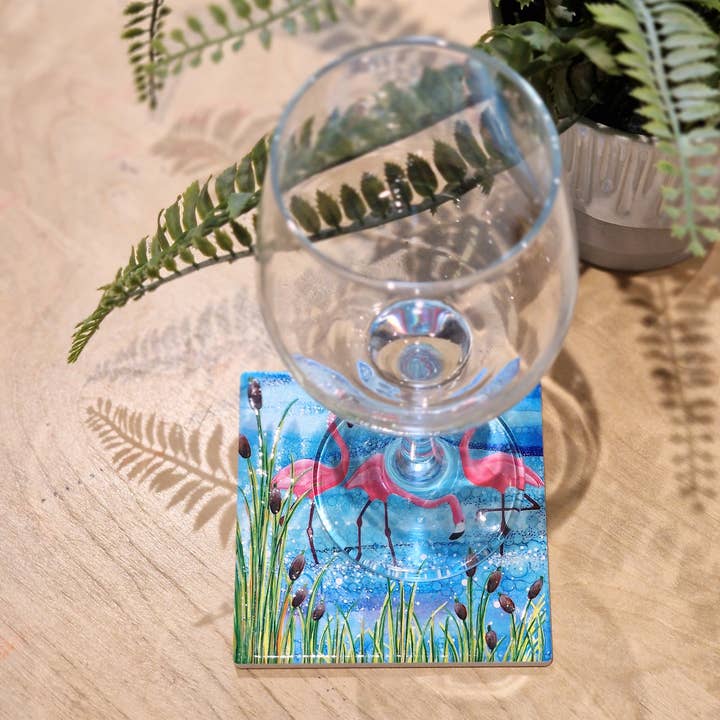 By Jo Crafts - Wholesale Coasters - 44-C Flamingo Coaster2