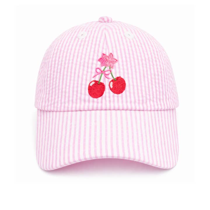 Cherry Azalea Bow Baseball Hat for wholesale by Bits & Bows