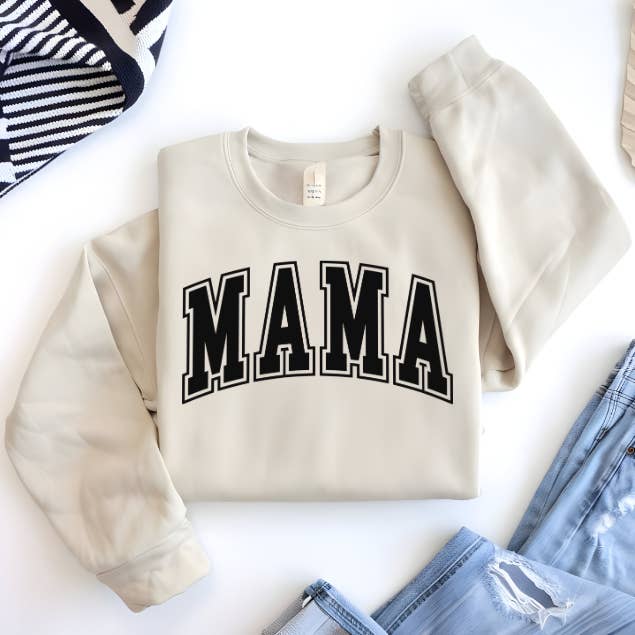 Mama Sweatshirt, Mama Crewneck, Mom Sweatshirt Gift for wholesale by Hansjay creations