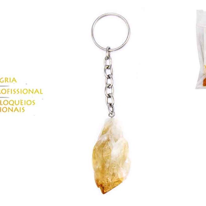 Portachiavi Raw Citrine Point per la vendita all'ingrosso da parte di Esoterica Arte