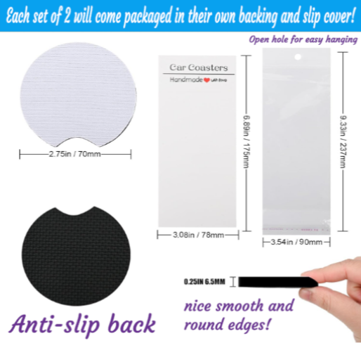 Prairie Chicken Sticker Shop & Gifts - Wholesale Car Coaster - Unisex - Fishing Lures & Poles Neoprene Car Coaster Set 4