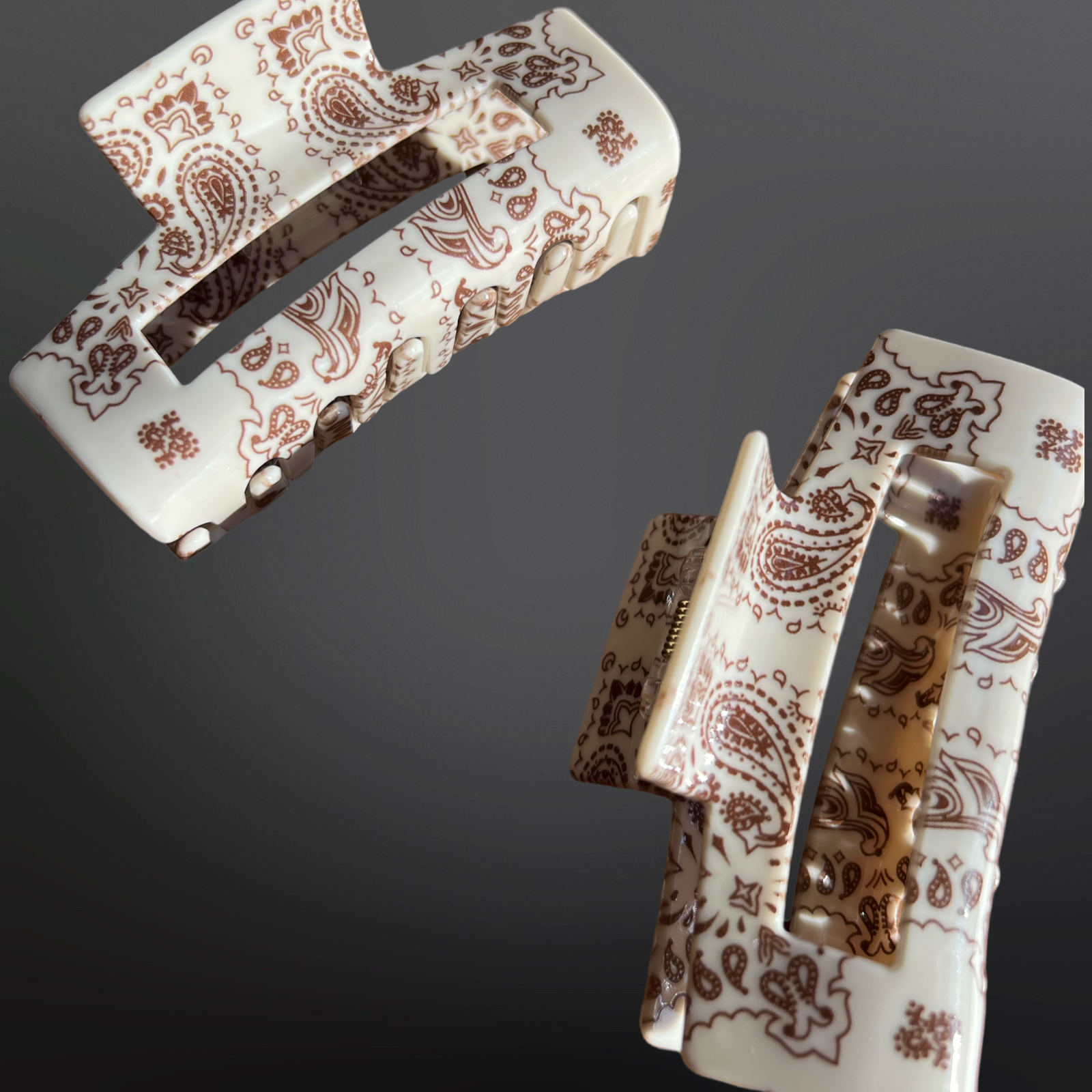 Westrian International - Vente Pince à cheveux – femme - Pince à cheveux imprimée bandana paisley occidental4