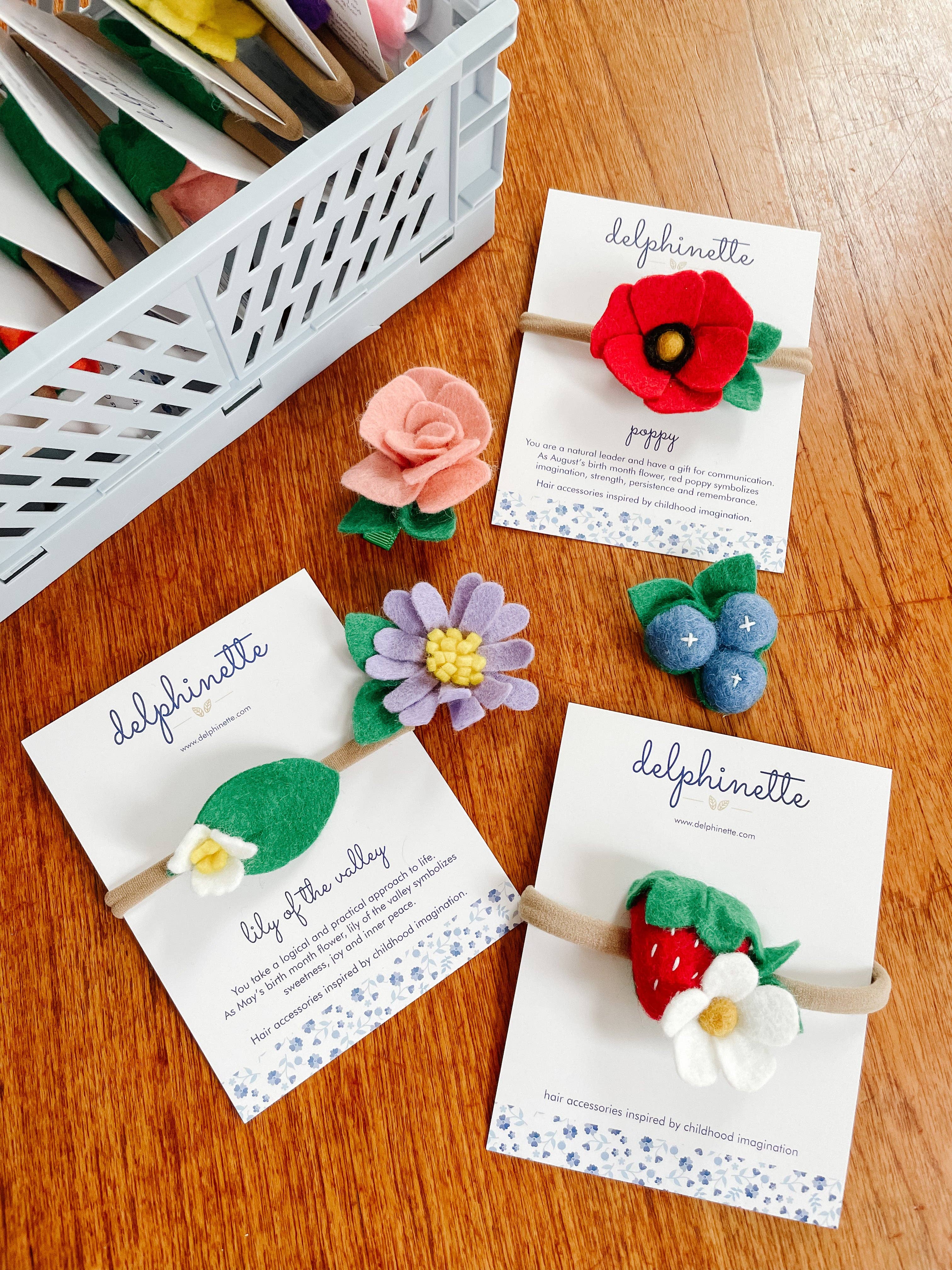 delphinette - Wholesale Hair Clip - Kids - Aster Hair Clip - September Birth Month Flower Gift4